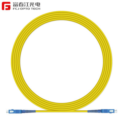 FCJ factory SC Jumper , SC Jumper 2.0mm LC APC to Sc APC Single Mode Optical Fibre Jumpers