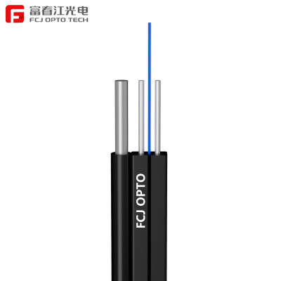 FCJ Factory Direct Sale Ftth Flat Drop Fiber Cable With Messenger 1F 2F 4F 8F 12 F GJYXCH