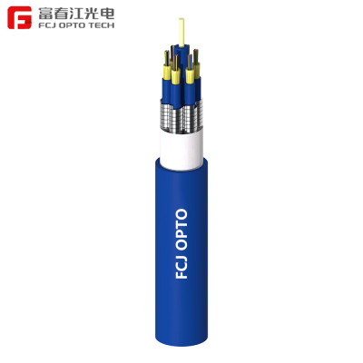 FCJ factory GJAFKV FRP Indoor Multi-Core LSZH Armored Bunch Fiber Optical Cable in Cord