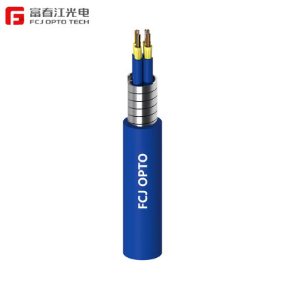 FCJ factory GJASFKV Armored Indoor Multi-Core Single/Multi Mode Fiber Optical Cable
