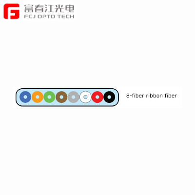 FCJ factory Ribbon Optical Fiber 8F (G. 657. A1) Single-Mode For Multi-Core Fiber Optic Cable