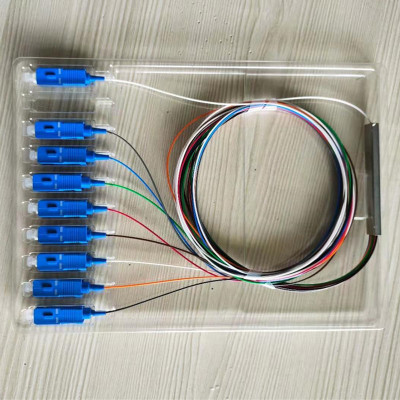 FCJ  1x8 Sc Upc Ftth Cassette Card Inserting Optical Fiber PLC Splitter