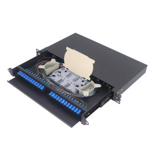 FCJ factory ODF Drawer type ODF distribution frame 1 U fiber optic distribution frame 24 port odf patch panel